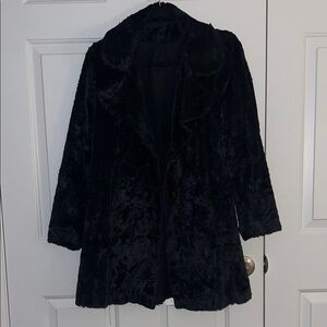 Unique Vintage Black Teddy Jacket